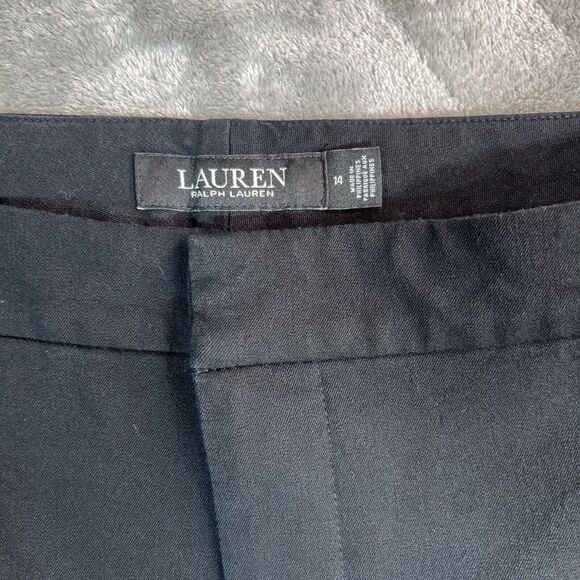 Lauren Ralph Lauren Pants Women 14 Black Stretch Cotton Skinny Black Label - Picture 6 of 10